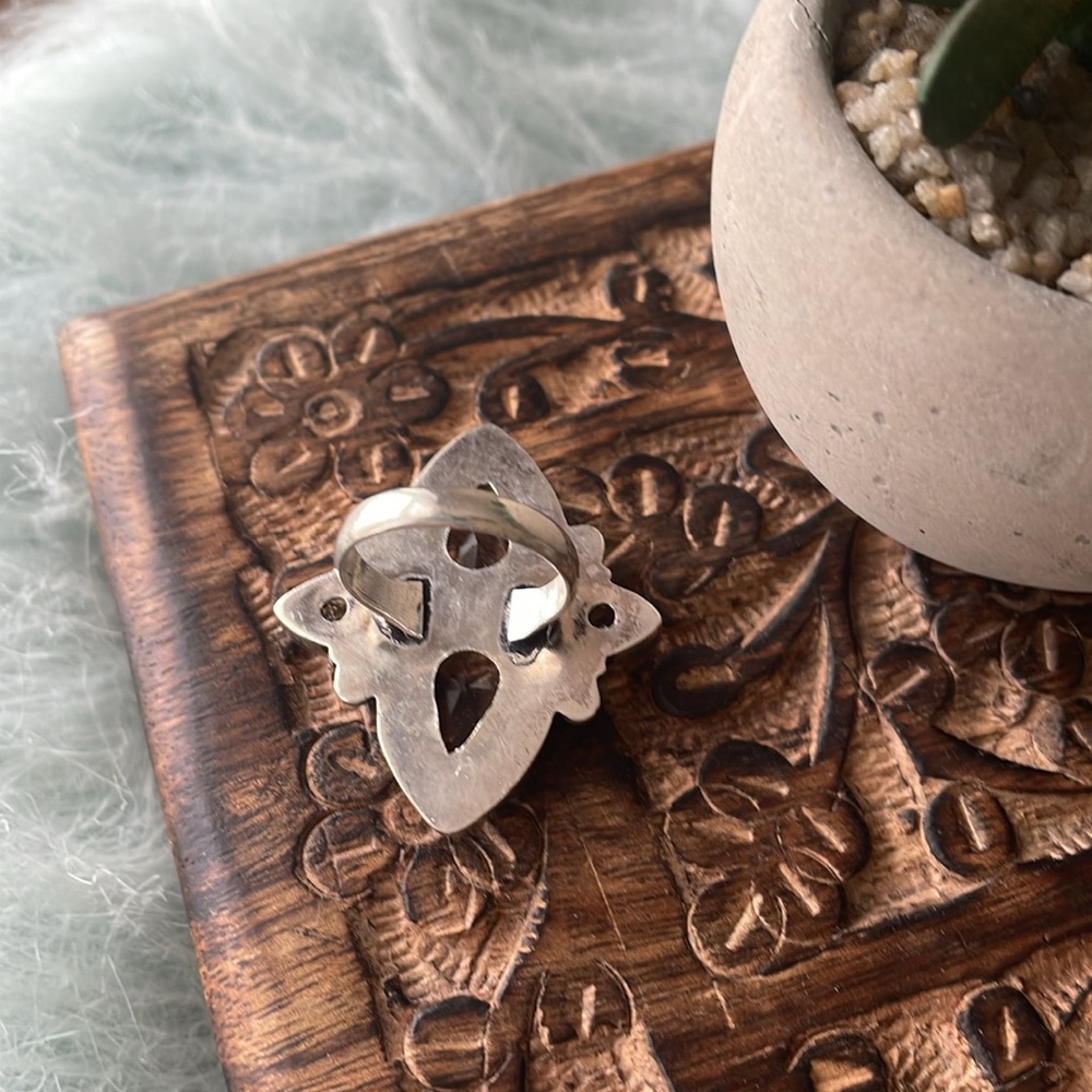 Multi-stone silver ring - Picture 6 of 7
